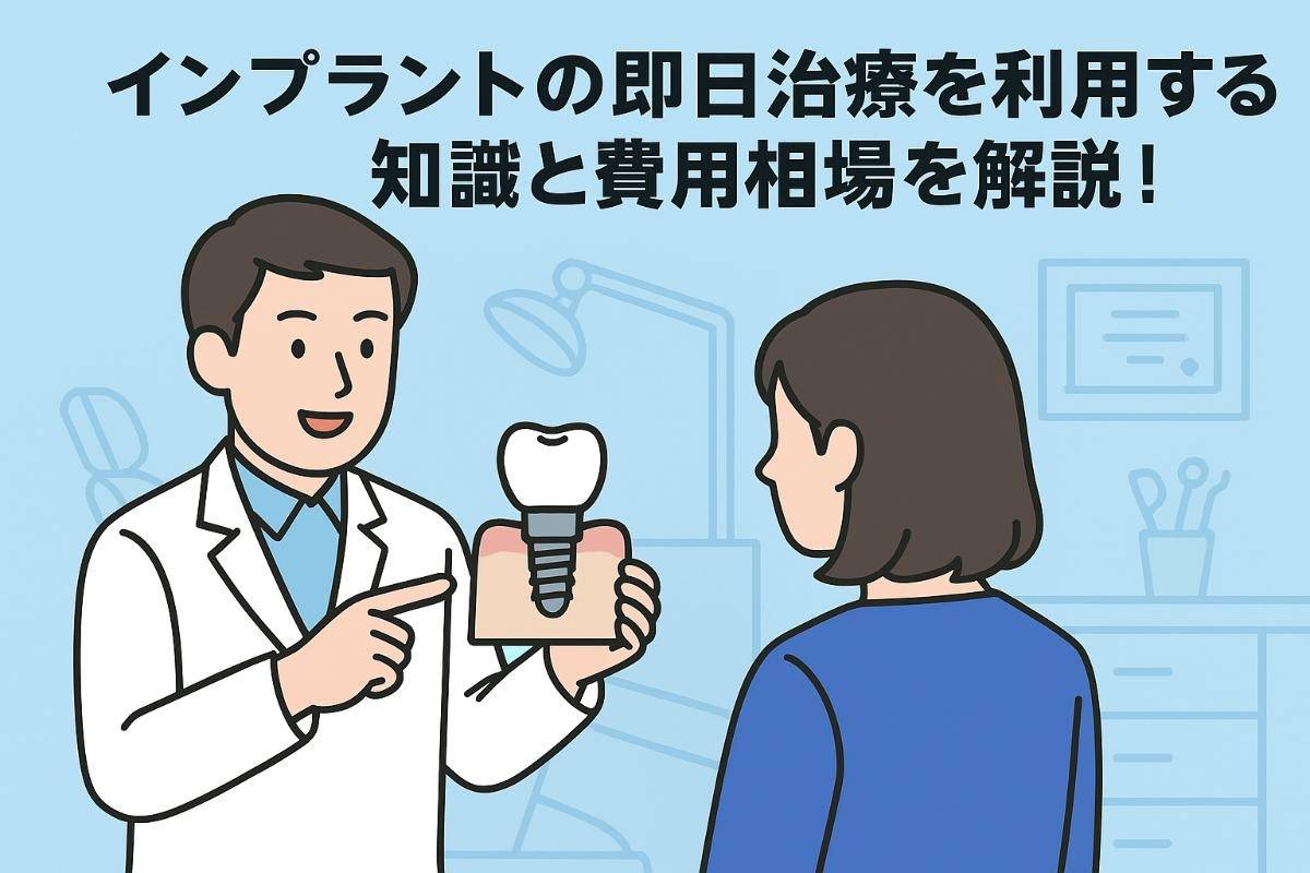 インプラントの即日治療を利用するための知識と費用相場を解説！