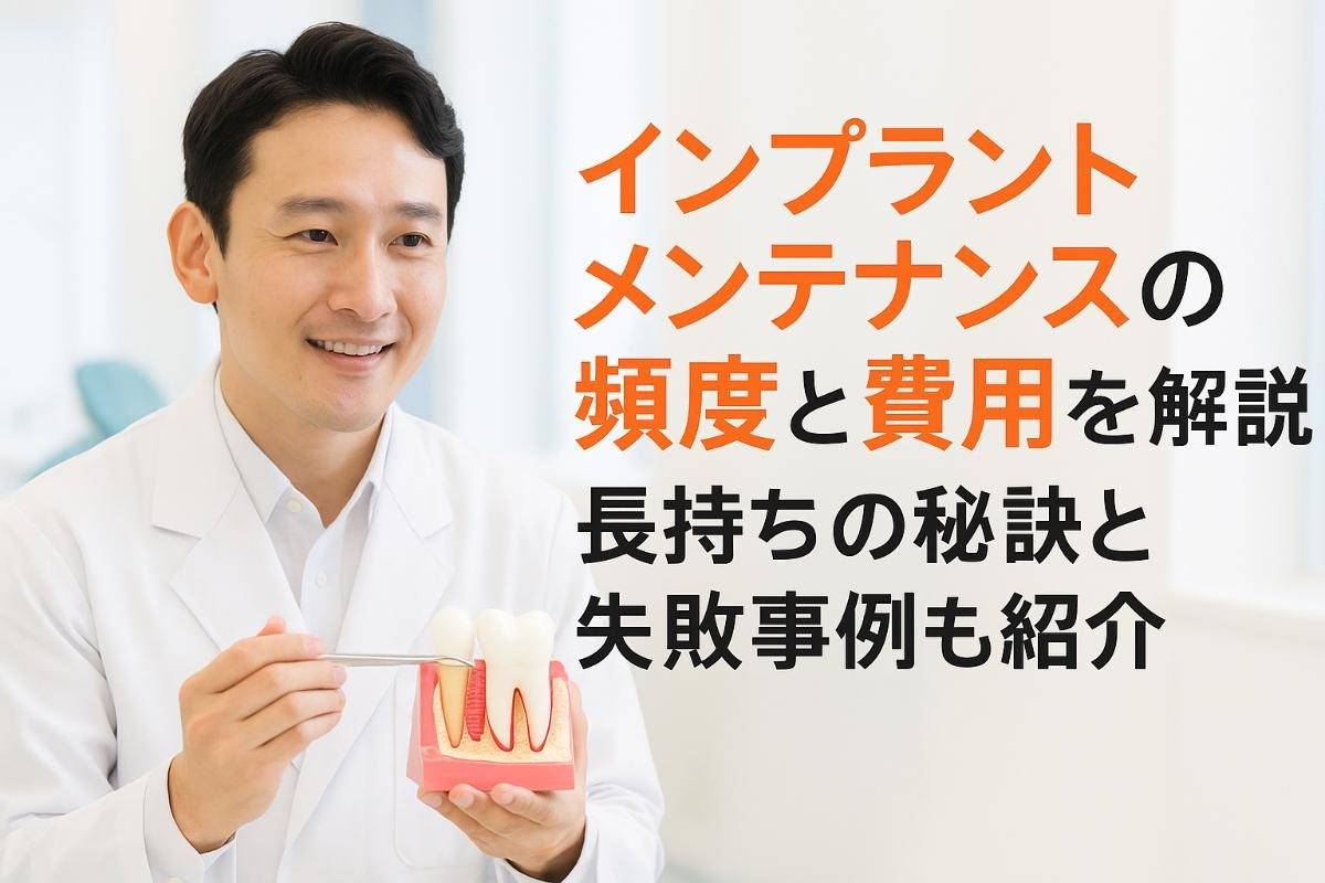 インプラントメンテナンスの頻度と費用を解説！長持ちの秘訣と失敗事例も紹介