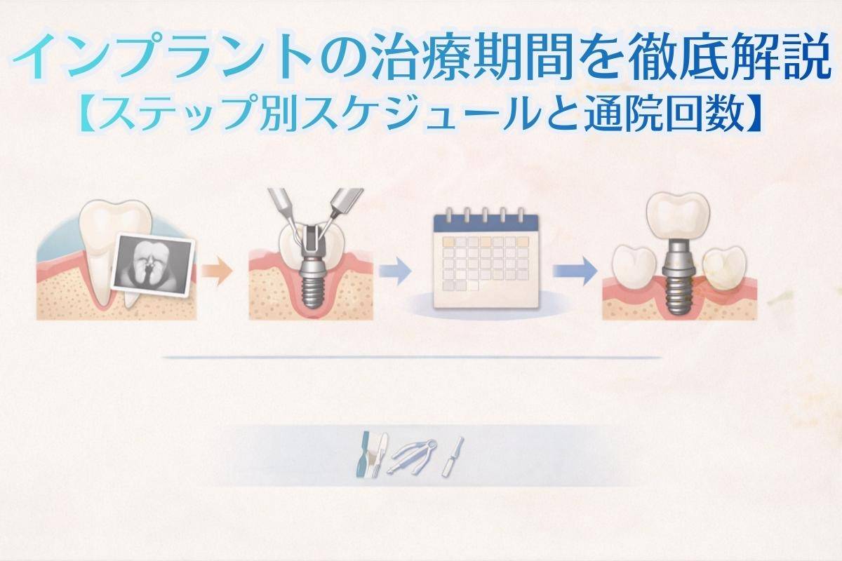 インプラントの治療期間を徹底解説【ステップ別スケジュールと通院回数】