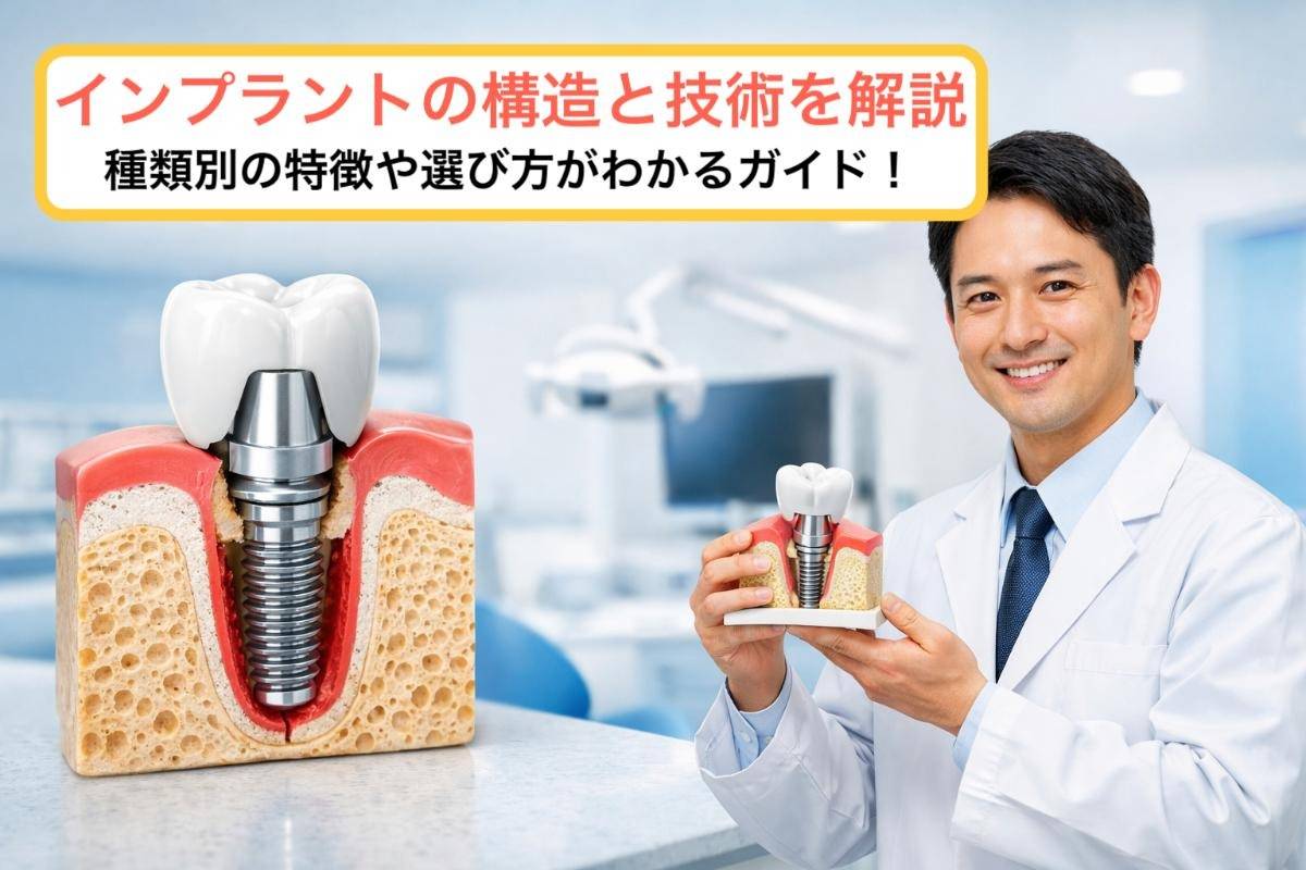 インプラントの構造と技術を解説｜種類別の特徴や選び方がわかるガイド！