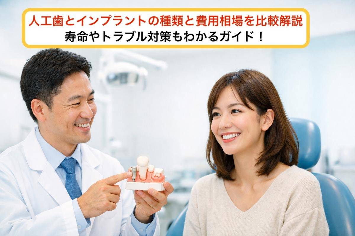 人工歯とインプラントの種類と費用相場を比較解説｜寿命やトラブル対策もわかるガイド！