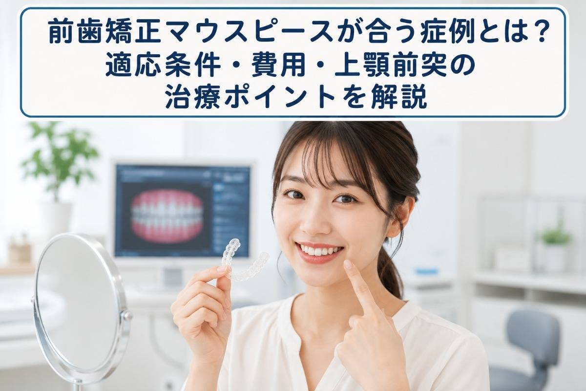 前歯矯正マウスピースが合う症例とは？適応条件・費用・上顎前突の治療ポイントを解説