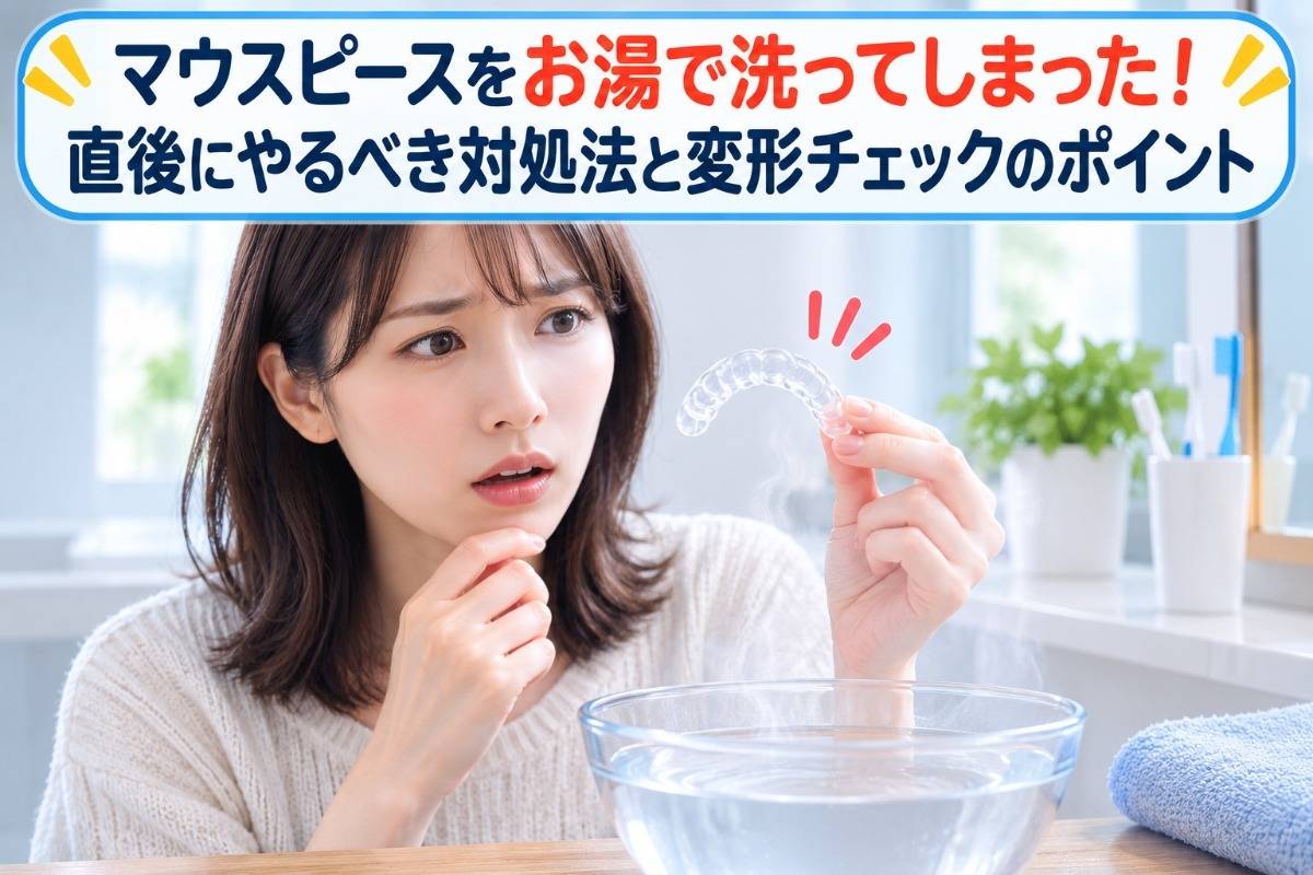 マウスピースをお湯で洗ってしまった!直後にやるべき対処法と変形チェックのポイント